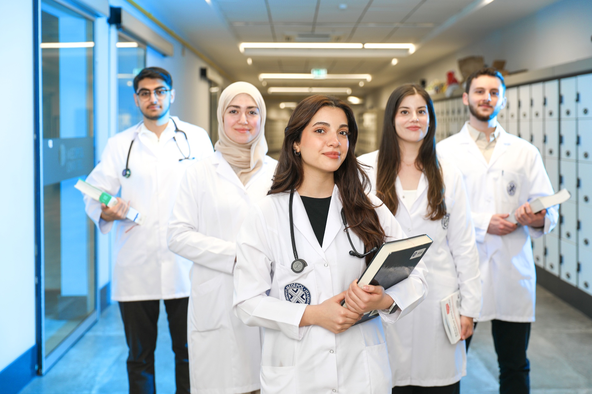Medical students studying together